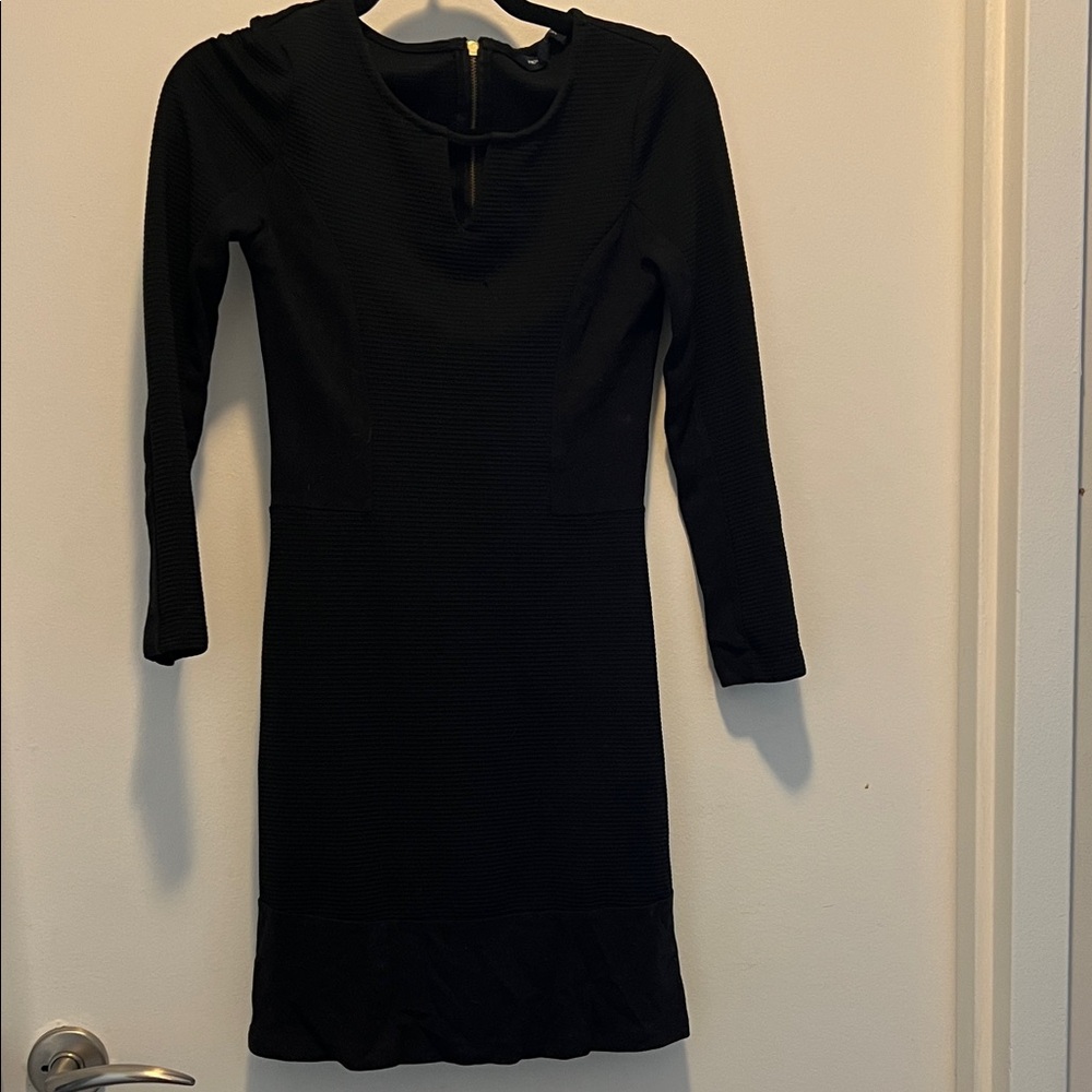 French Connection Black Long Sleeve Dress